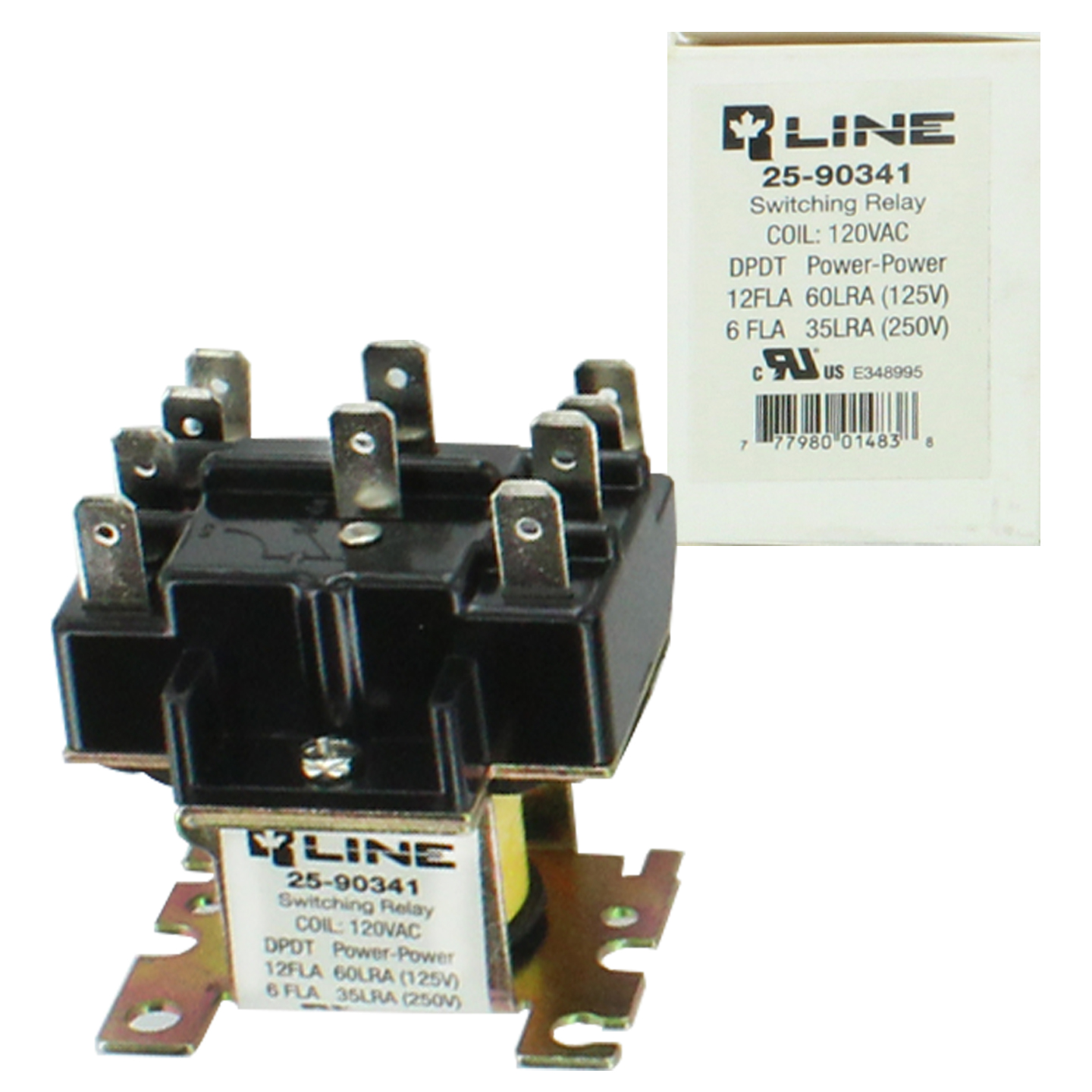 MORRIS 25-90341 RELAY 120V DPDT-NO 15A